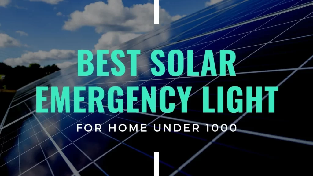 best solar emergency light
